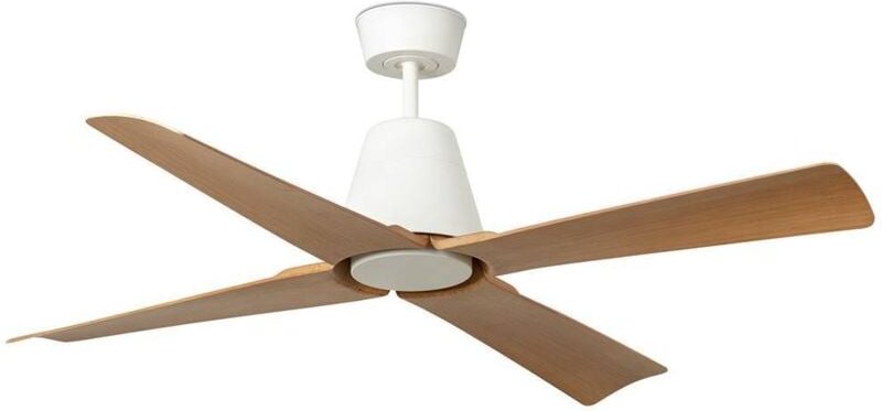 Typhoon m Ventilator ohne Beleuchtung weiß/Holz für Außenbereich