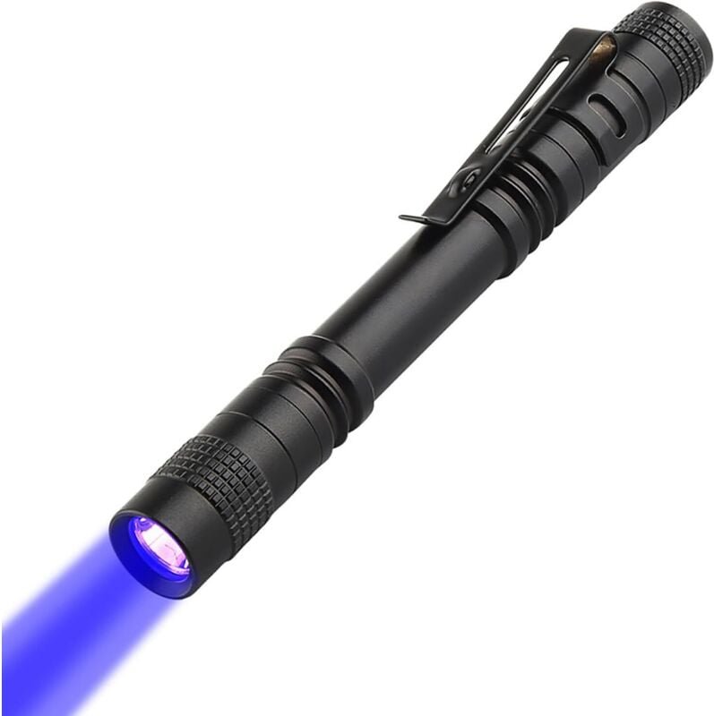 395 nm UV-Taschenlampe – Mini-tragbares LED-Schwarzlicht – Haustierurin-Detektor (Batterien nicht im Lieferumfang enthal...
