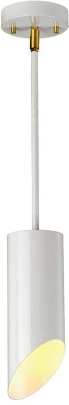 Elstead - Pendellampe Hängeleuchte Deckenleuchte Stahl Messing Weiß d 11 cm Designleuchte