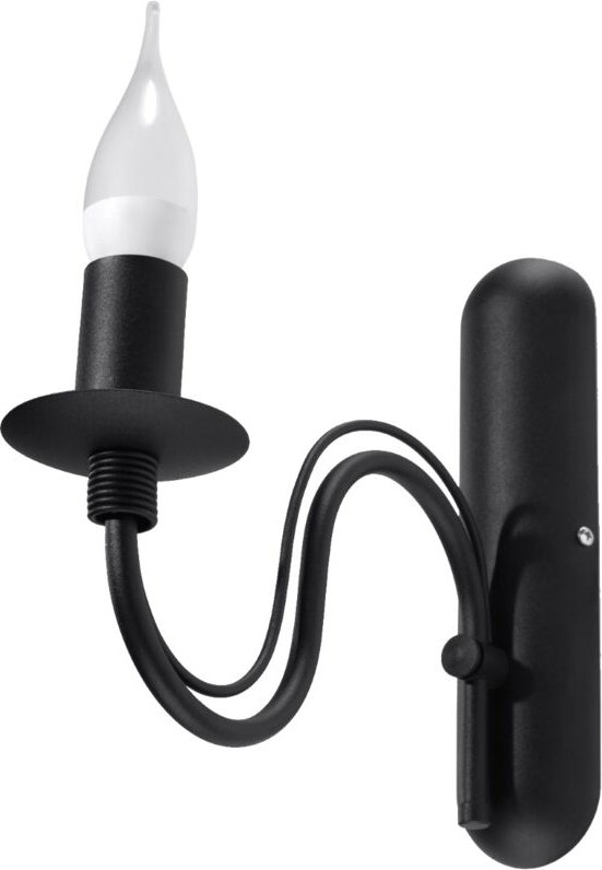 Sollux MINERWA - 1 Light Candle Candle Wandleuchte Schwarz, E14