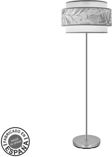Fabrilamp - lámpara de pie salón 3p Camerun 1xe27 Cromo/blanc/gris 40d
