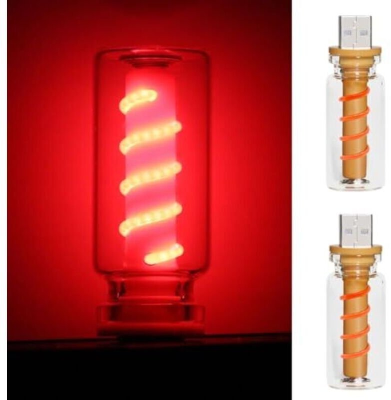 Set mit 2 Retro-Autoleuchten, USB-LED-Innenbeleuchtung mit Touch- und Dimmfunktion, USB-Auto-Nachtlicht, Mini-LED-Innenb...