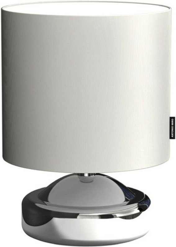 Thumbnail - Antonio Miro - Elegante Designer-Tischleuchte Chrom/Schirm weiß Höhe 27cm