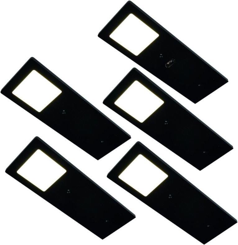 Hera - led Unterbauleuchte Küche 5x3 w, Küchenleuchte Eco-Pad, neutralweiß