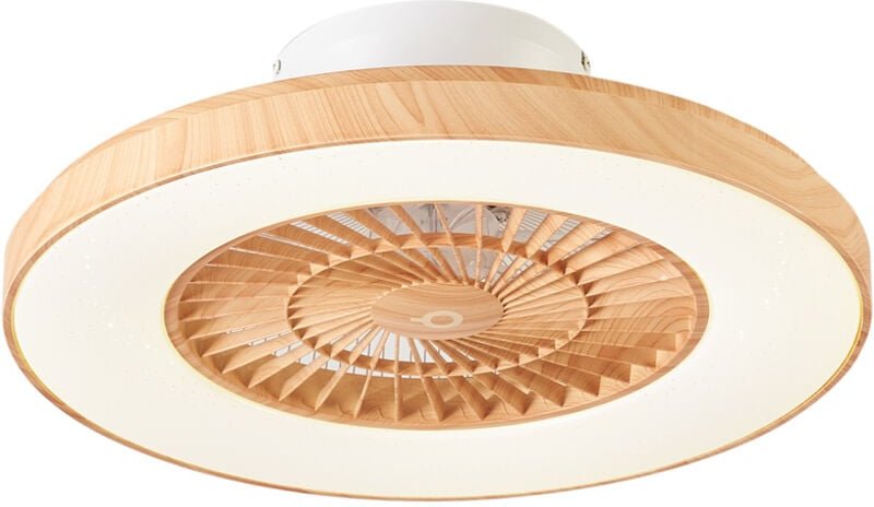 Deckenventilator Holzoptik mit Sterneffekt 60cm inkl. led Dimmbar mit Fernbedienung - Climo
