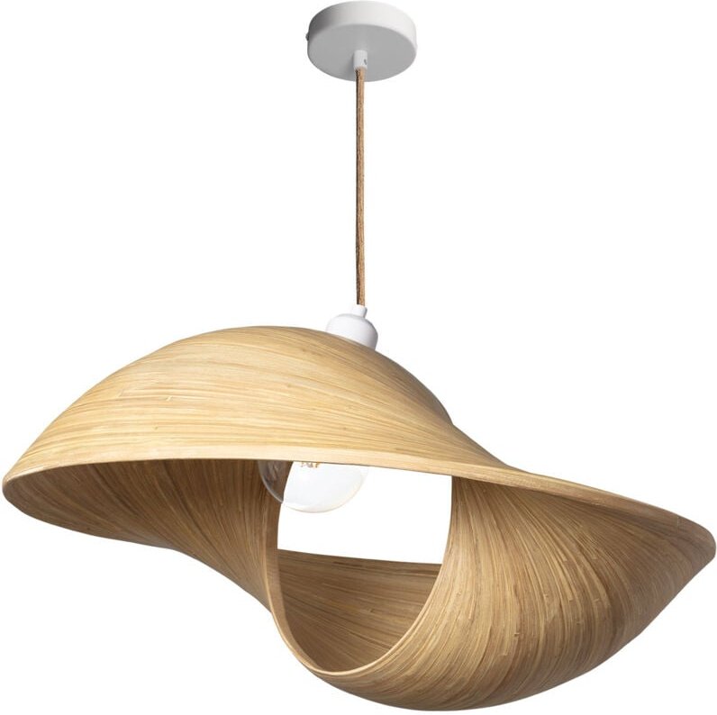 Pendelleuchte aus Bambus Shuka Big Acacia Ø600 mm Iluzzia Natürlich - Textil
