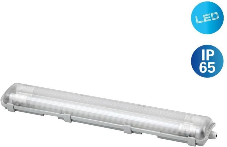 LED Feuchtraumleuchte Pipe 2-flammig 120 cm 18 W, G13, 1800 lm, IP 65, weiß