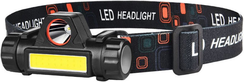 Stirnlampe, leistungsstarke wiederaufladbare Stirnlampe, Helmarbeitsleuchte, für Camping und Angeln