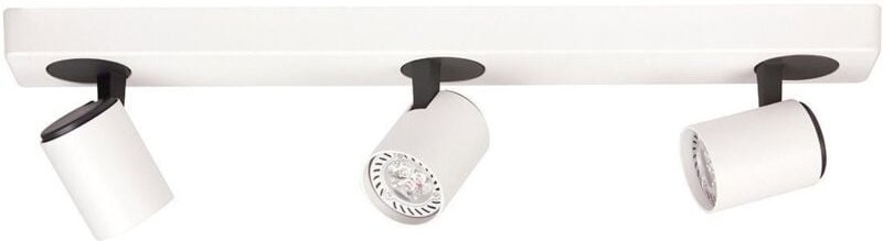 Elvira - Moderne Scheinwerfer Weiß, Schwarz 3 Licht mit Aluminium, Weißer Farbton, GU10 - Italux