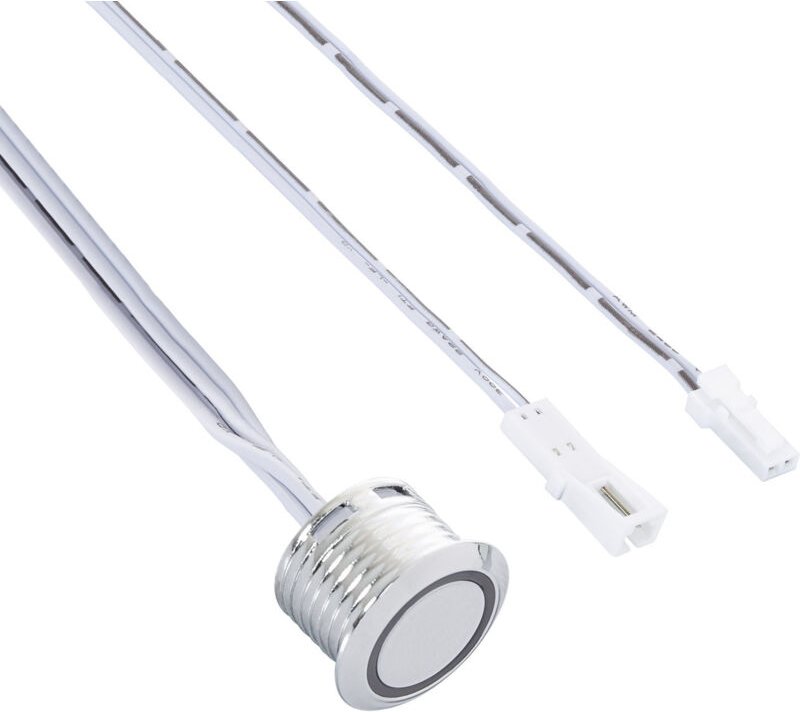 Mini- Einbau-Sensorschalter für LED-Streifen Silbern