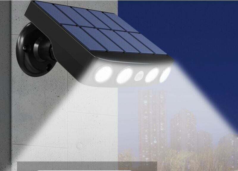 LaBlanc – Wasserdichte Solar-Außenleuchte mit Bewegungsmelder, hochwertigem Schnellladepanel, 4 COB-LEDs, Kaltweiß, 500 ...