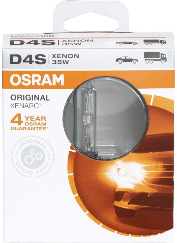OSRAM XENARC ORIGINAL D4S HID Xenon-Brenner, OEM, 66440-1SCB, Softcover Box (1 Lampe)