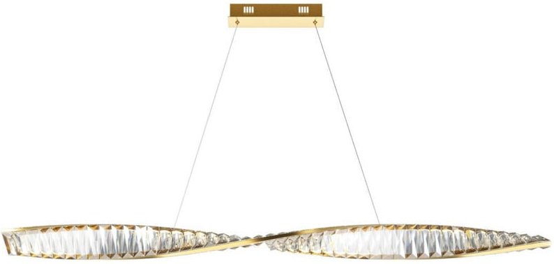 Thumbnail - Maytoni Krone Moderne 120cm Bar Hängende Deckenleuchte Messing 3000K 2600lm Kristallschirm