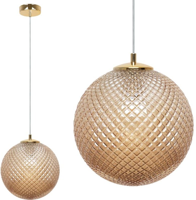 Cannes Hängelampe 1 Flacher Honigschirm 25cm E27