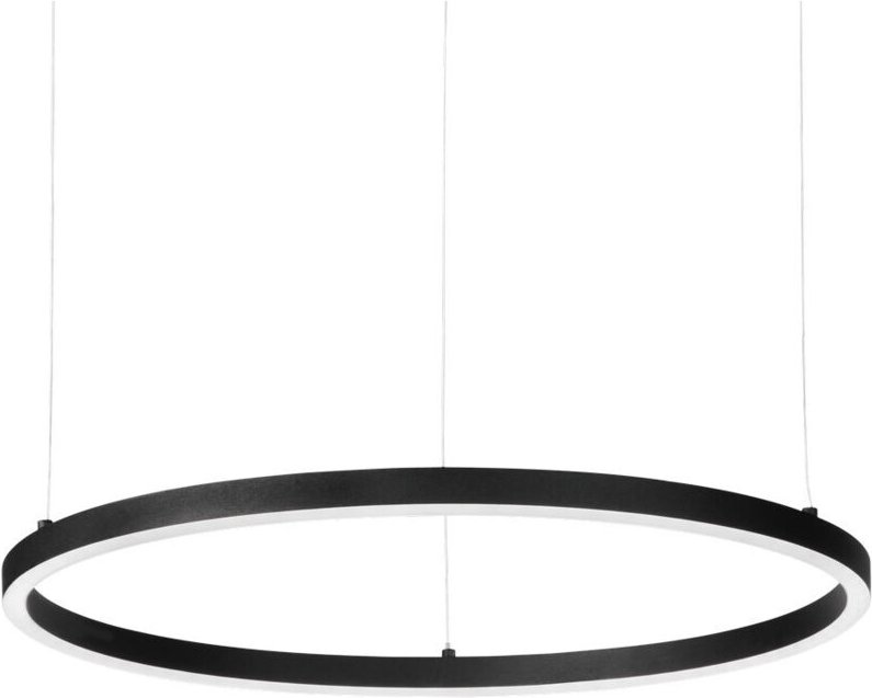 Ideal Lux ORACLE SLIM 90 cm nicht dimmbare, runde, integrierte LED-Deckenleuchte, 2700 K, Schwarz