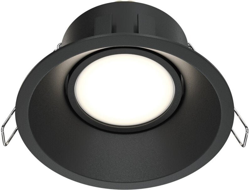 Maytoni Dot Rundes Einbau-Downlight Schwarz 1xGU10