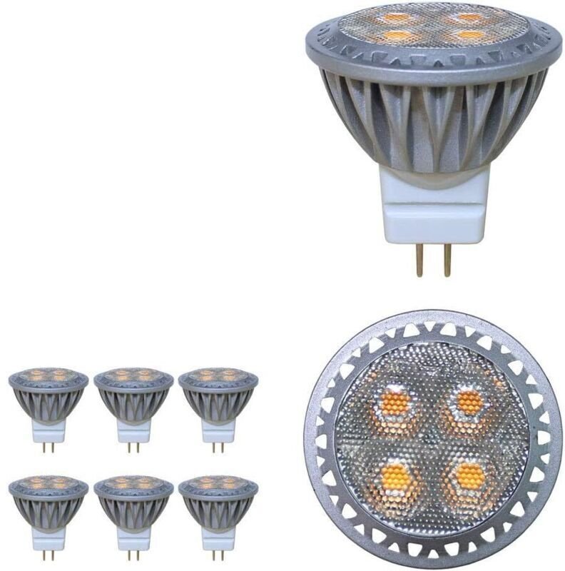 MR11 GU4 LED-Spotlampe, 3 W, 12 Volt, Superhell, entspricht einer 35-W-Halogenlampe, 280 lm, 30° Abstrahlwinkel, Kaltwei...