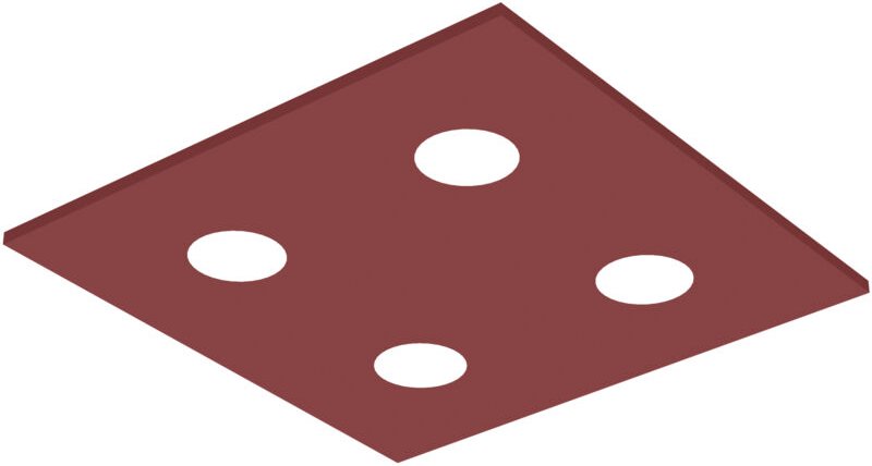 Thumbnail - Lumicom - river square 4x plafoniera monocolore opaco