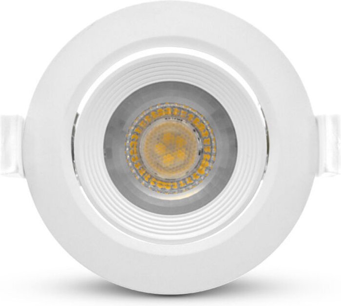 Einbaulicher schwenkbarer LED-Spot CARAT ECO IP20 Weiß - Ø90 x 44mm Ø68mm - 4000K Neutralweiß - 7W - 500 Lm