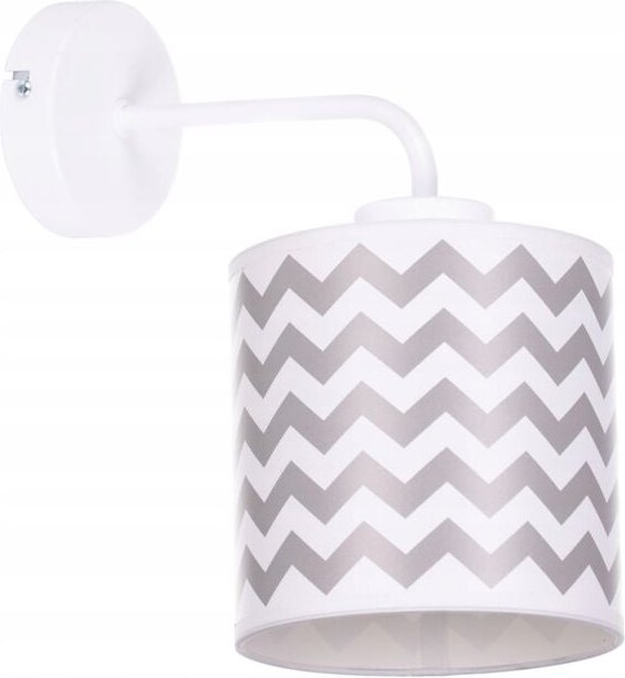 Moderne Wandleuchte mit Lampenschirm Zigzags Grau