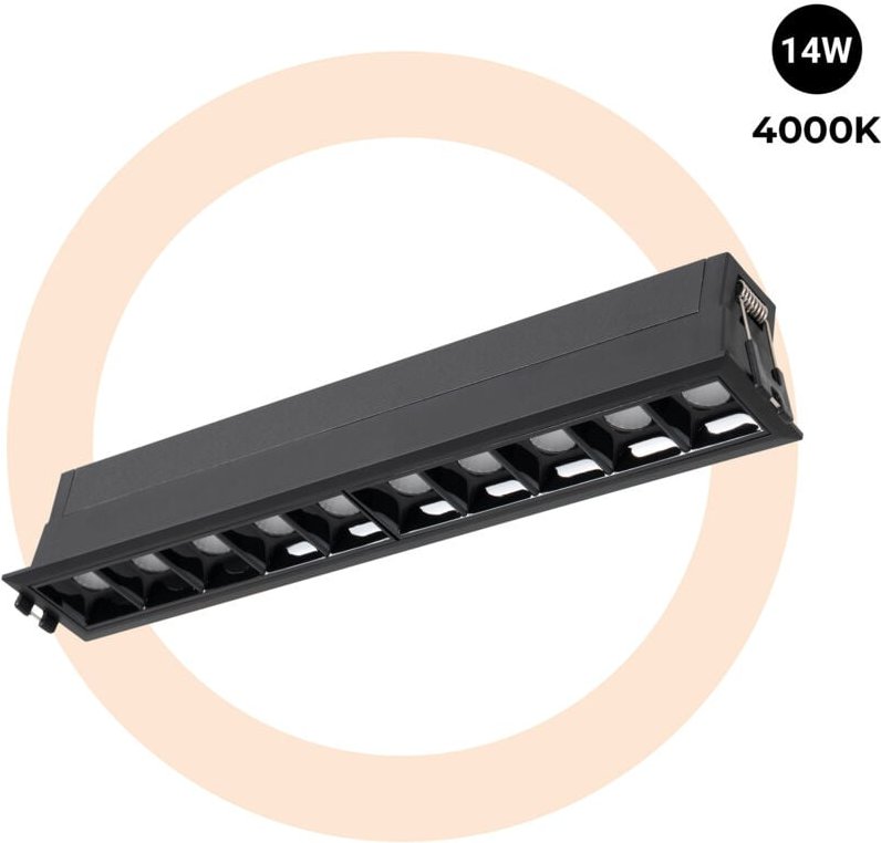 Barcelona Led - Einbau-LED-Linearleuchte 14W - UGR18 - CRI90 - lifud Treiber