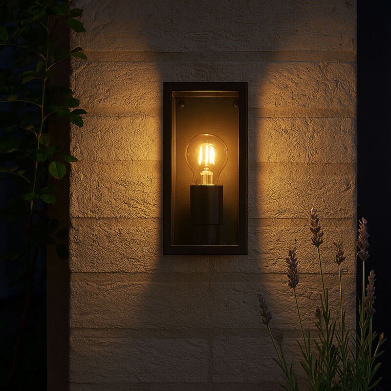 Globo - Wandleuchte Außenleuchte Hauseingang Außenwandlampe IP54 Schwarz-Matt h 22,8 cm
