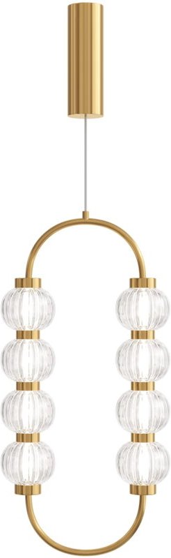 Maytoni Amulet Oval Moderne Pendelleuchte, Deckenleuchte, Gold, 3000 K, 700 lm, Glasschirm