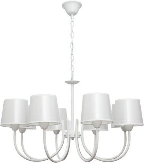 Lampara Guadalajara 8xe14 Weiß Lampenschirm Weiß de Fabrilamp