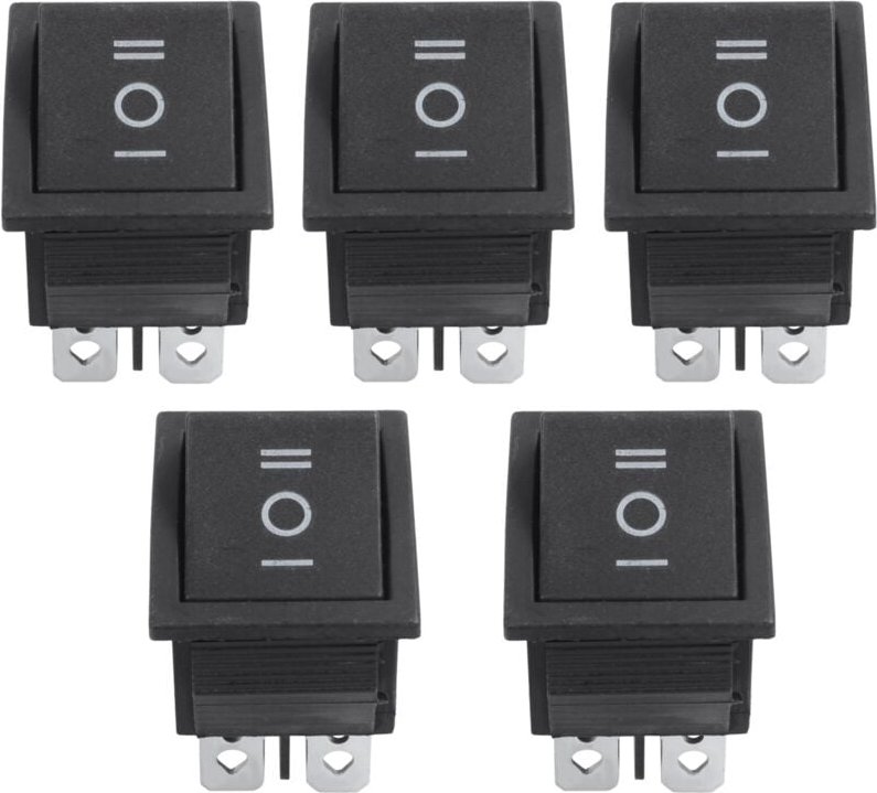 5 Stueck 6 Pin dpdt Schwarze Taste Ein/ Aus/ Ein Wippschalter ac 250V/ 15A 125V/ 20A