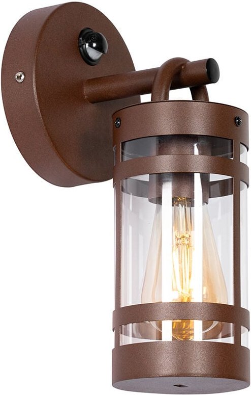 Außenwandleuchte rostbraun IP44 mit Bewegungssensor - Ruben