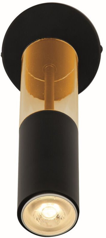 Searchlight - Deckenleuchte Deckenlampe Flurleuchte Bernstein-Optik Baustahl schwarz matt GU10