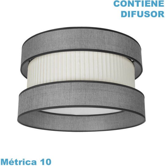 Fabrilamp - Pendelleuchte home m10 grau-beige 50dx50dx25h inklusive Diffusor