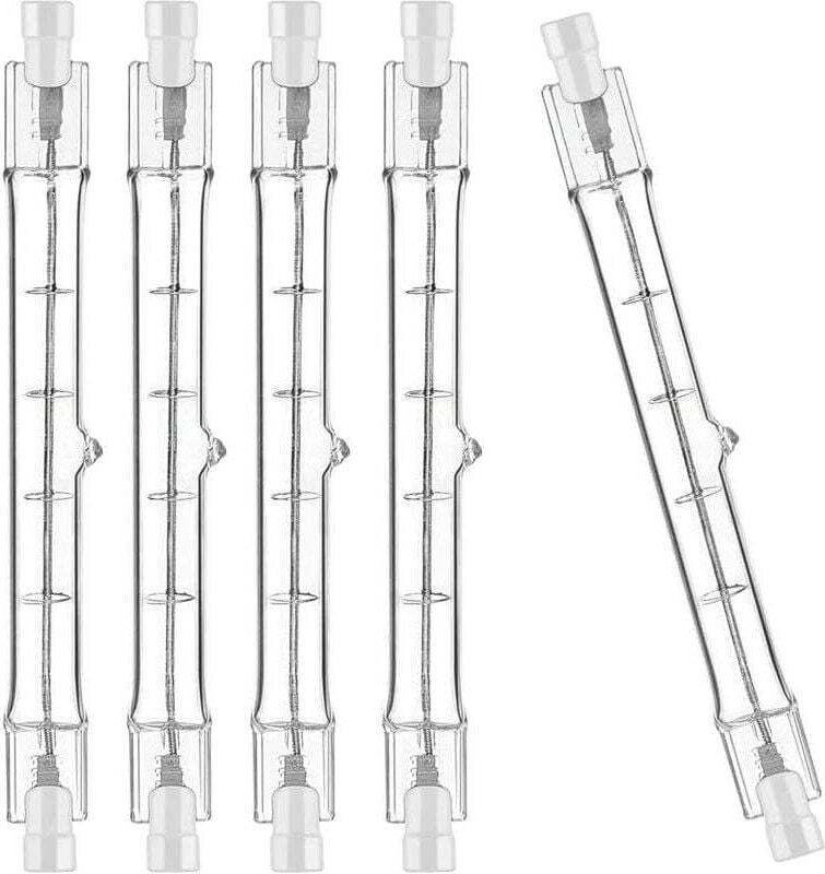 5er-Pack R7S-Halogenlampen, 118 mm, 300 W, 230 V dimmbare R7S-Halogenstablampe (118 mm) für Baustellenbeleuchtung, Garte...