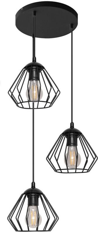 Agat Cluster Pendelleuchte Schwarz 38cm - Helam