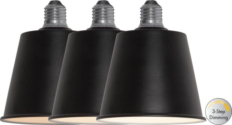 LED-Leuchtmittel ,Decoled Dream', E27, 3,5W, schwarz, 3-stufig dimmbar, weiß