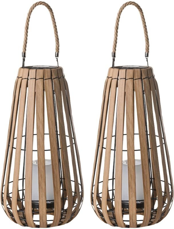 Solarbetriebene Laterne MATETSI 58 cm Hellbraun