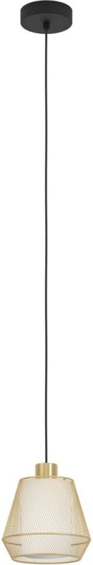 Hängelampe Ciudadela, 1-flammige Pendelleuchte über Esstisch, Esszimmerlampe in Diamantform aus Metall in Messing und Sc...