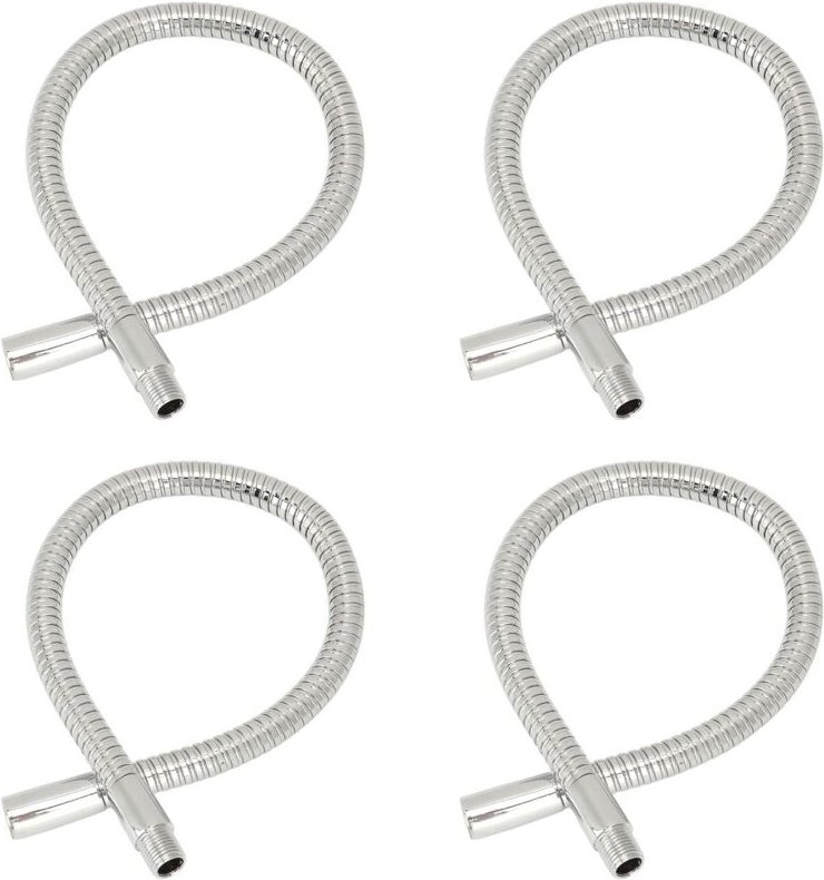 Ej.Life LED-Schwanenhals-Schlauch, flexible Lampe für Tisch, Schreibtisch, Pflanzenwerkzeug, Beleuchtung, 4 Stück, Chrom...