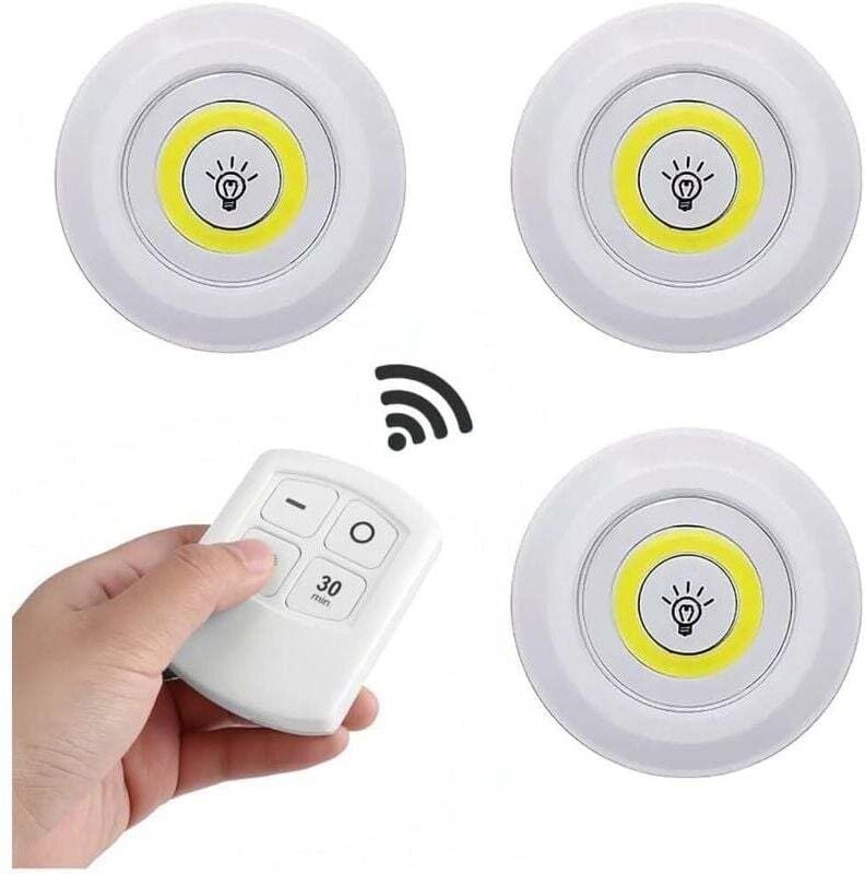 Cet ensemble comprend une lampe télécommandée, une lampe adhésive LED blanche alimentée par piles (piles non incluses), ...