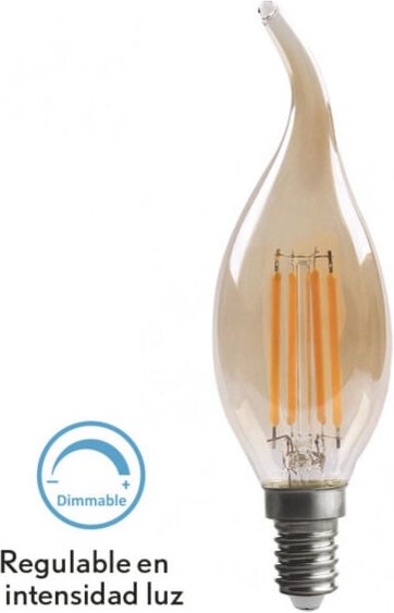 Fabrilamp - Glühbirne Bohemia 11,5x3,5d 4w Dimmbar E14 330lm Amber 2700k