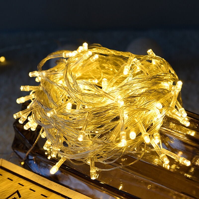 Thumbnail - SWANEW 10m 100 LED Lichterkette weihnachtslicht Wasserdicht Leuchte Beleuchtung,Warmweiß
