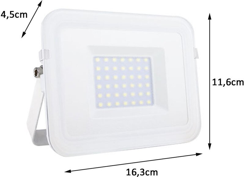30 Watt LED Flutlichtstrahler, 2700 Lumen 6500 Kelvin Tageslichtweiß, IP65