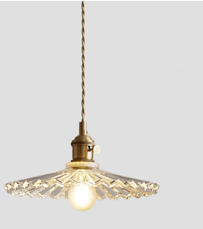 Vintage Pendelleuchte Glas Hängelampe Lampenschirm Geflochtene Flexible Wire Deckenleuchte