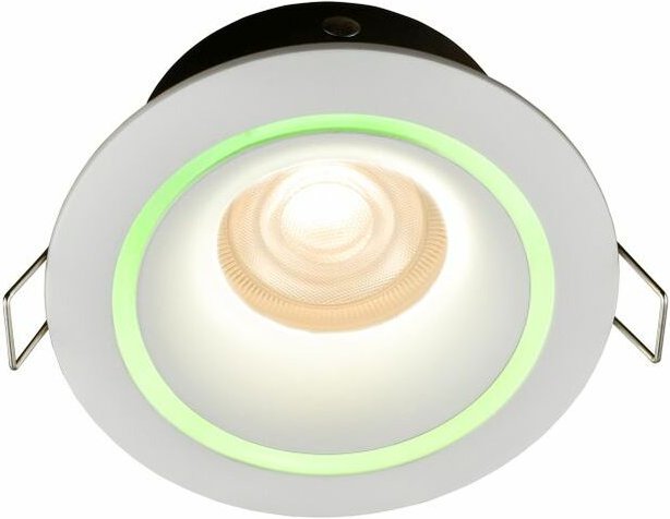 Einbaulampe Aluminium Glas Ø8,5cm farbige Ringe