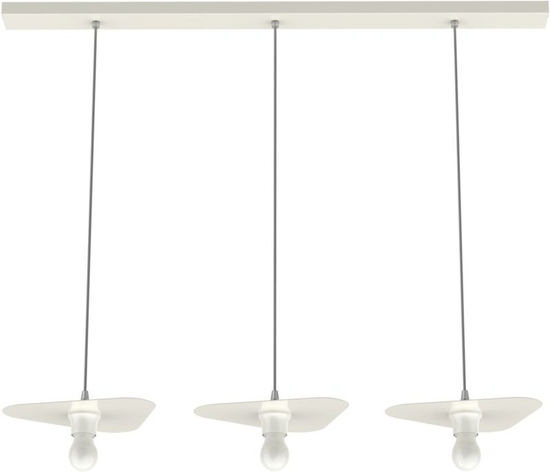 Cloud sospensione binario 3 luci monocolore lucido