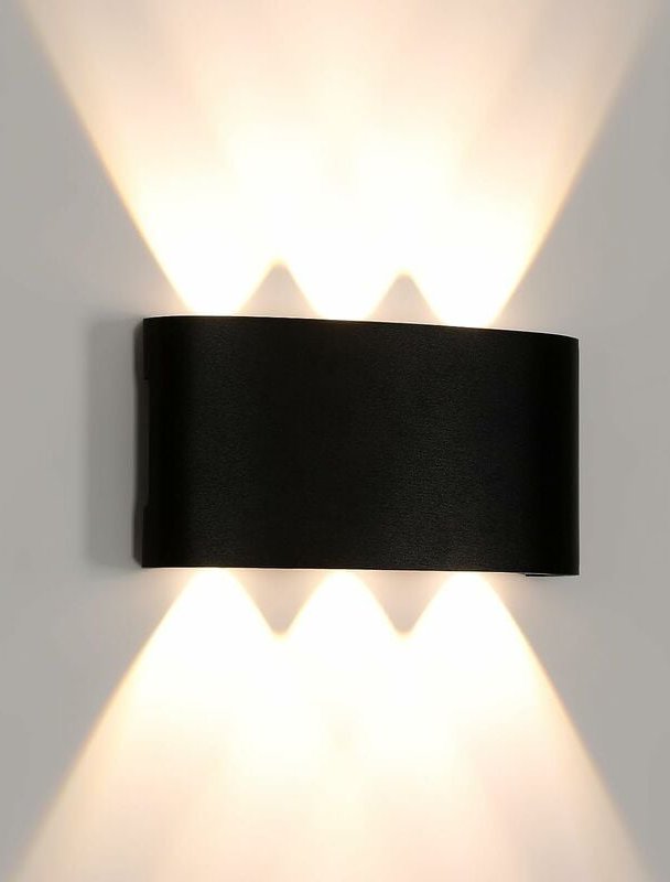 GOECO LED-Außenwandleuchte, Moderne Up-Down-Wandlampe, Wasserdichte IP65-Wandleuchte für Außenwand, Garage, Garten, Bade...