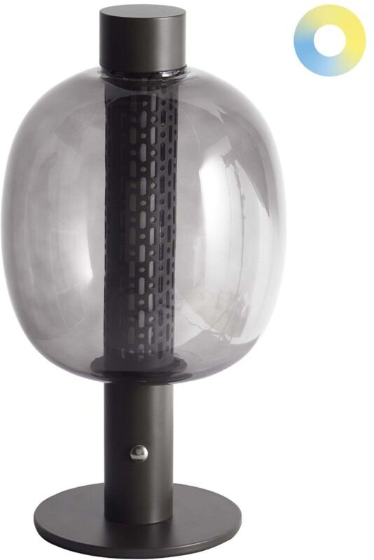 Kabellose Tischlampe Schwarz Metall Kabellos Wiederaufladbar Akku Touch Funktion led Dimmer Dimmfunktion usb Kabel Tisch...