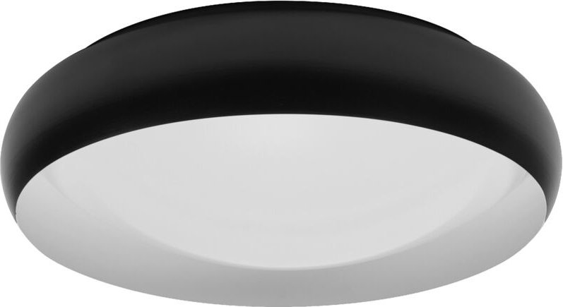 Orbis Livia LED-Deckenleuchte mit Metallring, schwarz-weiß, 24W, 1500lm, 3000K, 430mm, 830 freundliches Warmweiß, durch ...