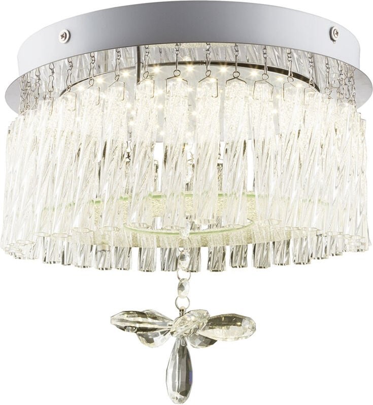 Deckenleuchte - Mathilda - chrome - metall - ø 28cm - led - Globo