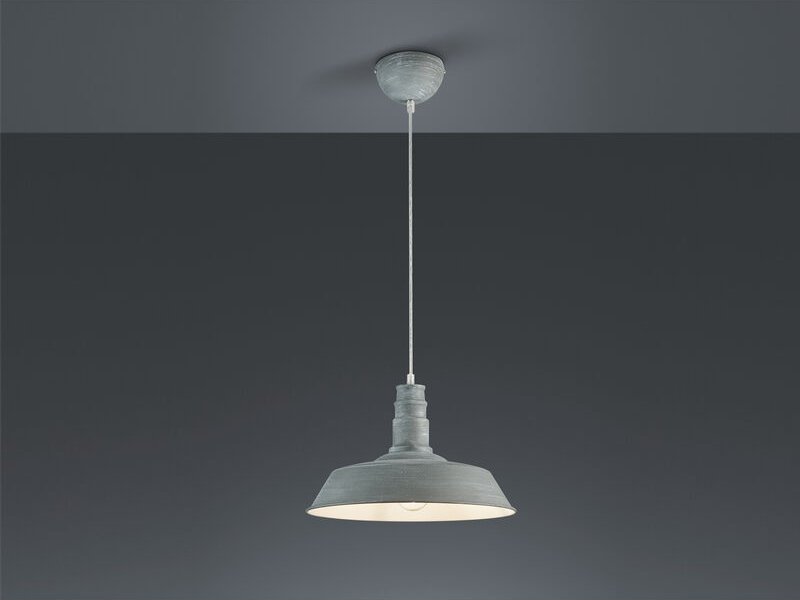 Reality Leuchten - Retro led Pendelleuchte Lampenschirm Metall Betonoptik, ø 36cm